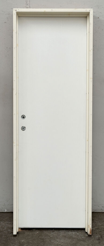 Massiv vådrumsdør med karm