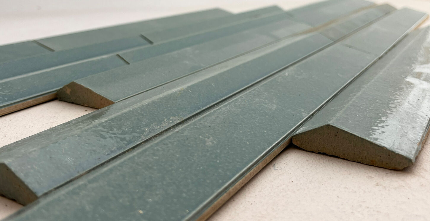 Turkis glaseret klinke