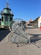 Galvaniseret spindeltrappe - 307 cm