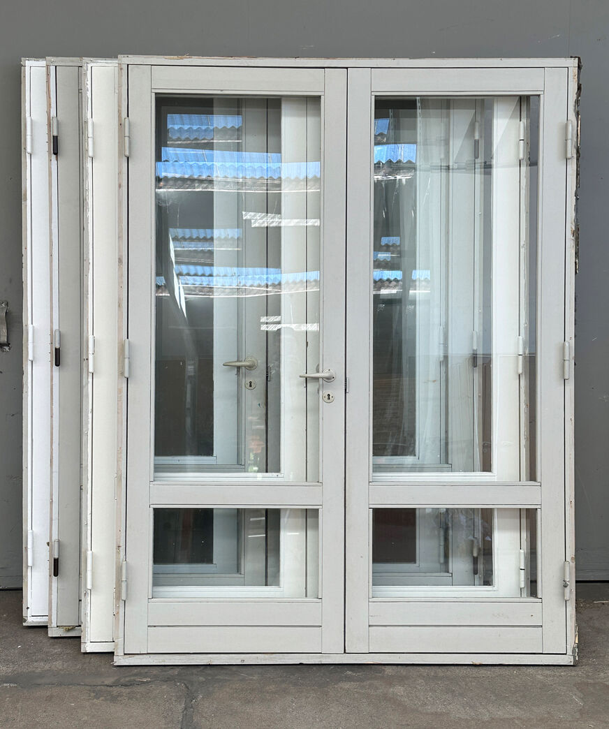 Dobbeltdør med glas og karm vh