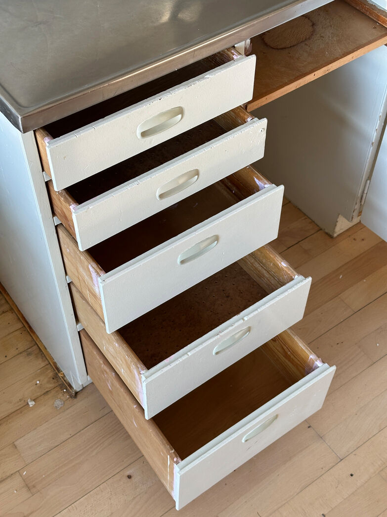 Komplet 60'er køkken, malet