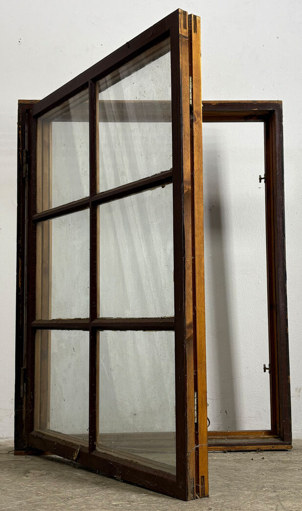 Sprossevindue med koblet ramme