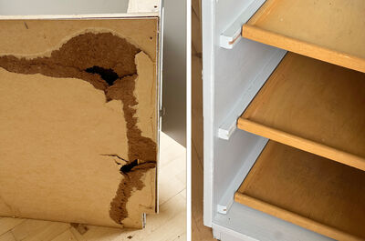 samme skab indvendigt og udvendigt.