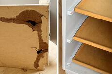 samme skab indvendigt og udvendigt.