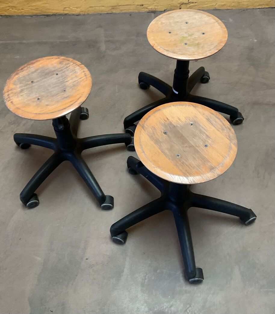 Arbejdstaburet med hjul.