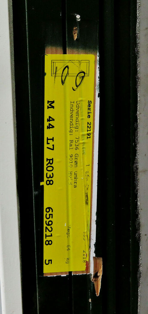 Terrassedør med karm vh. fra 22