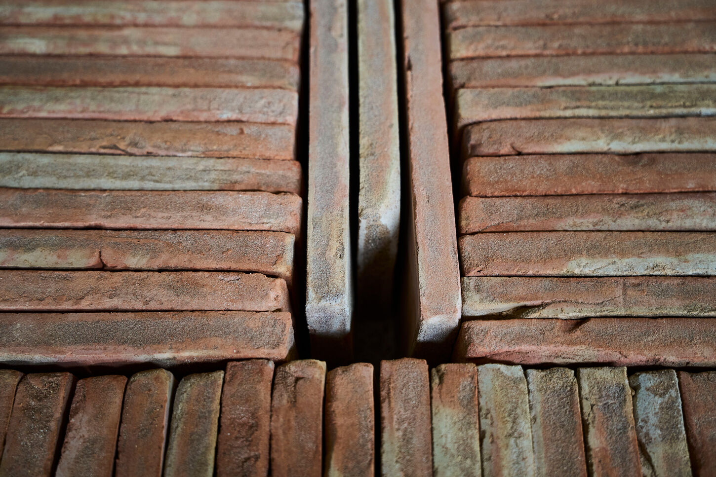 Gule kvadratiske terracotta gulvtegl - 21 x 21 cm