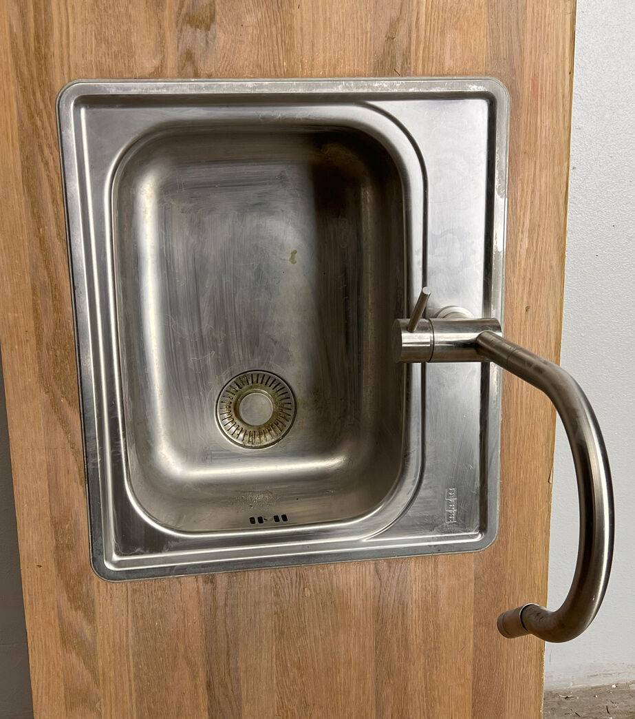 Køkkenbordsplade med vask - 298 cm