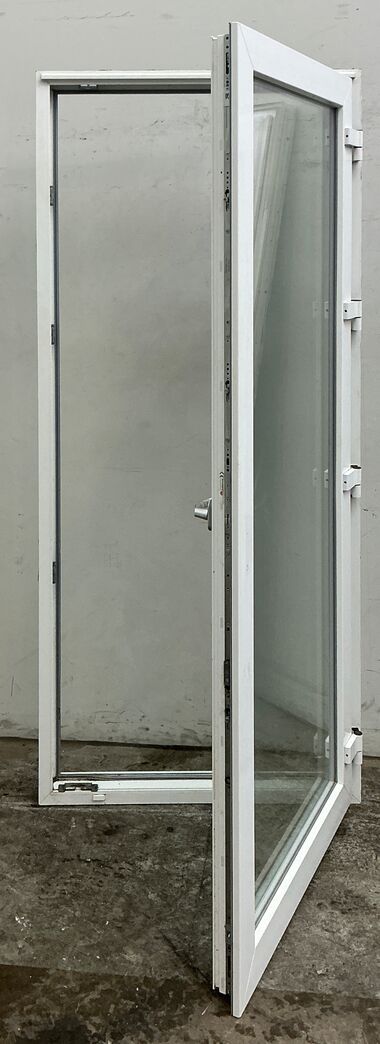 Terrassedør i plast med fuldt glasparti hh.