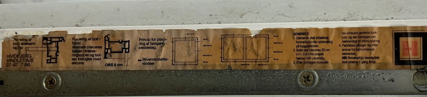 Terrassedør i plast med dreje kip, vh.