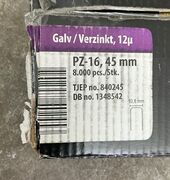 TJEP kasse med klammer - 45mm 8000 stk