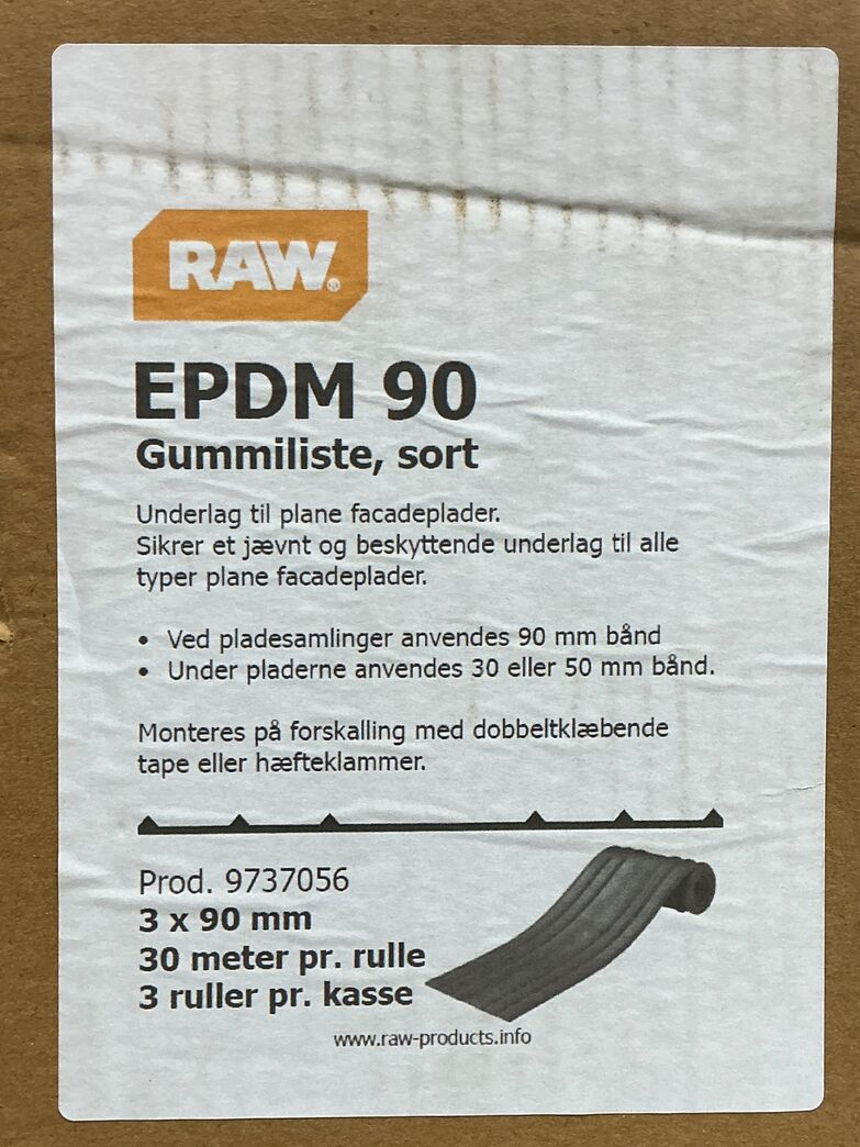 EPDM 90mm gummiliste