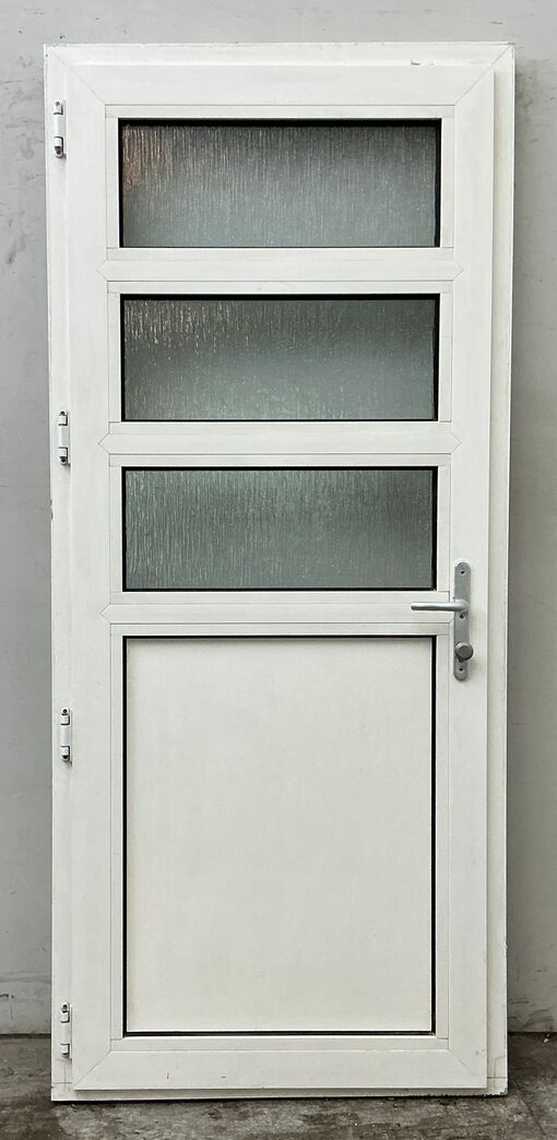 Facadedør i plast med 3 ruder vh