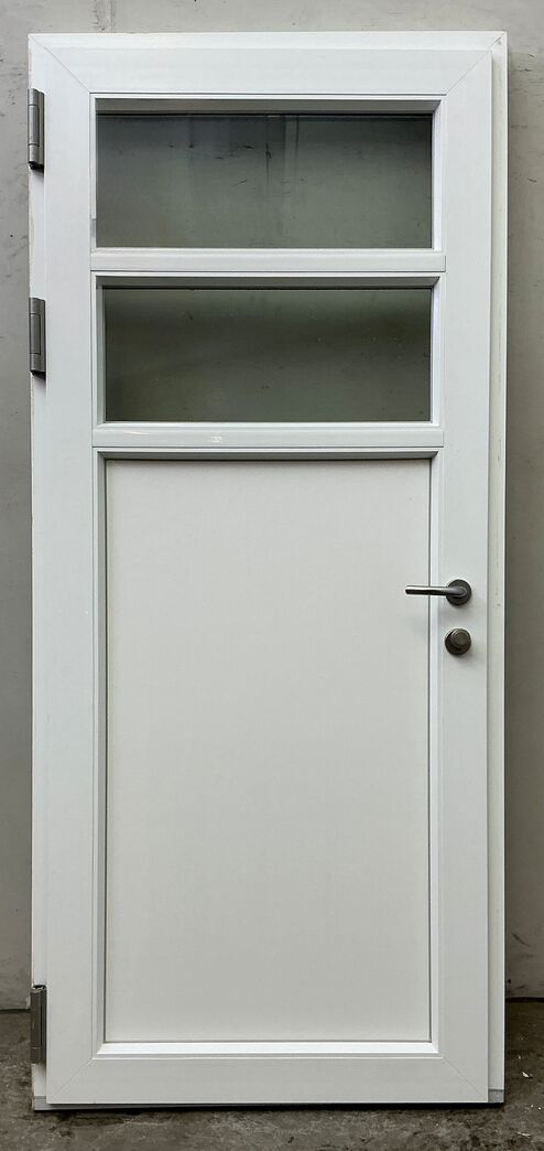 Facadedør i plast med 2 ruder vh
