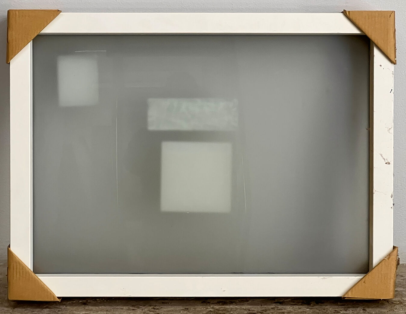 Fastkarmsvindue med matteret glas