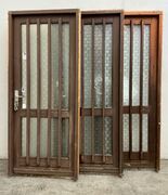 Yderdør med matteret glas