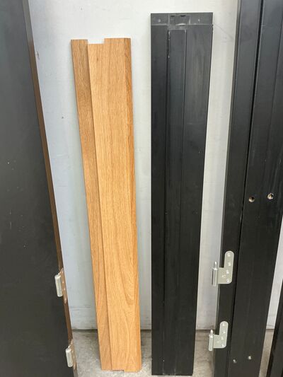 Sort BD30/db35 brand-/lyddør m/karm hh.