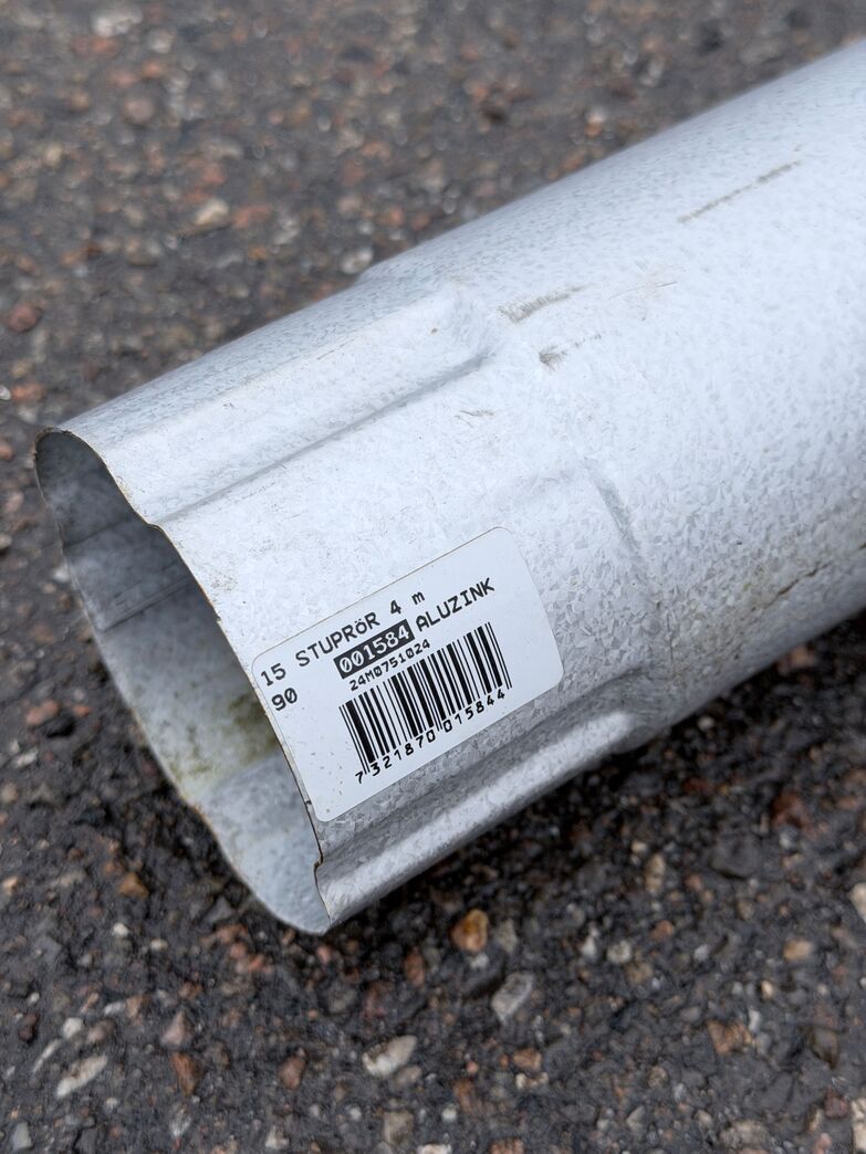 Nedløbsrør ø 90 mm længe 4000 mm