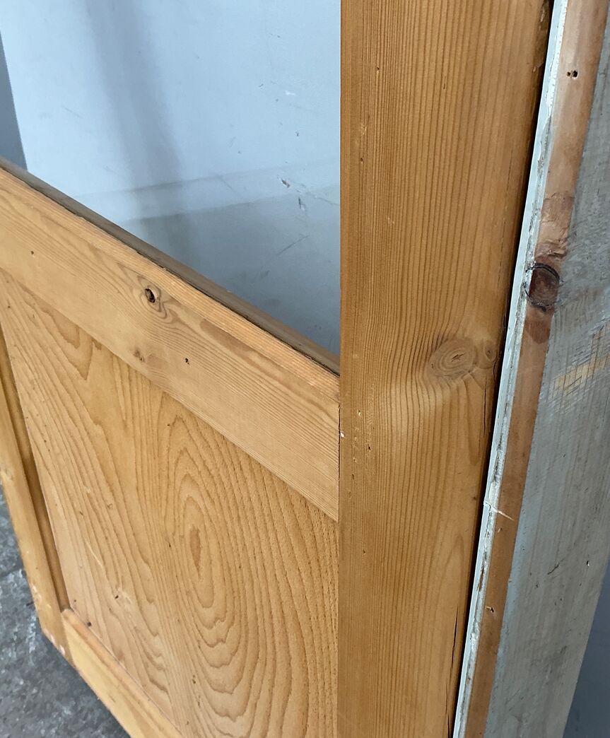 Afsyret fyldningsdør 86 cm med glas og karm