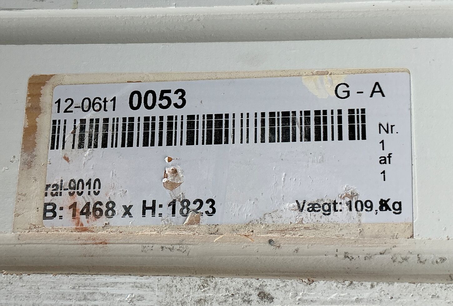 Grønt energivindue m/matteret glas