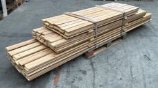 Brugte 20 mm gulvbrædder i fyr, 28 m2, 10 cm