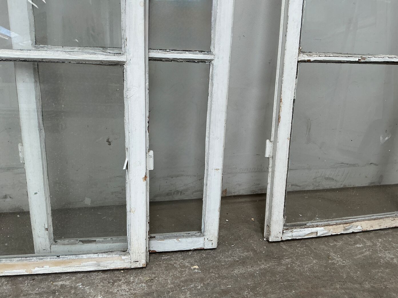 9 stk samlet - Forsatsvinduer med sprosser u/ramme