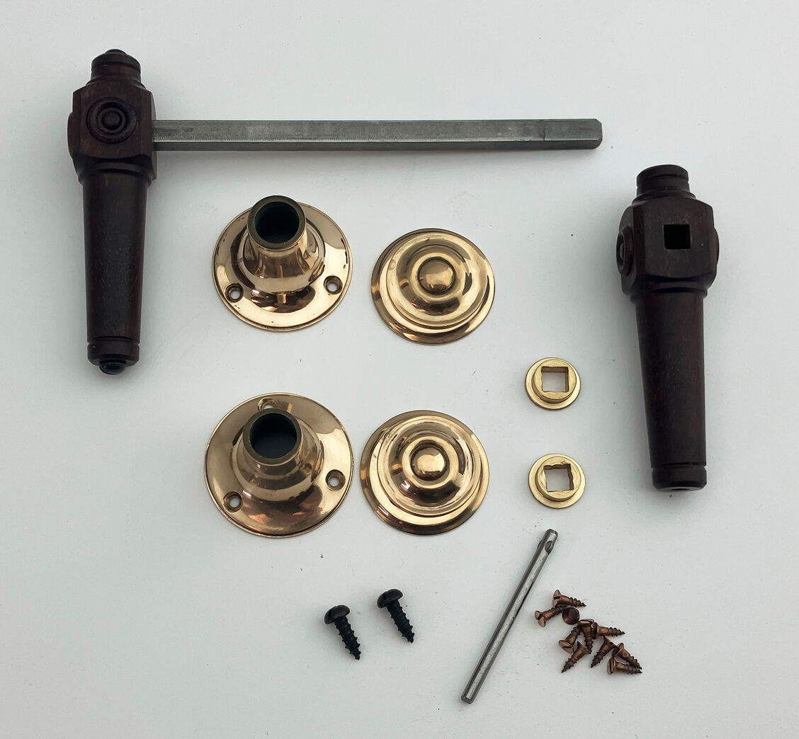 Bubinga spidsgreb med bronze halse