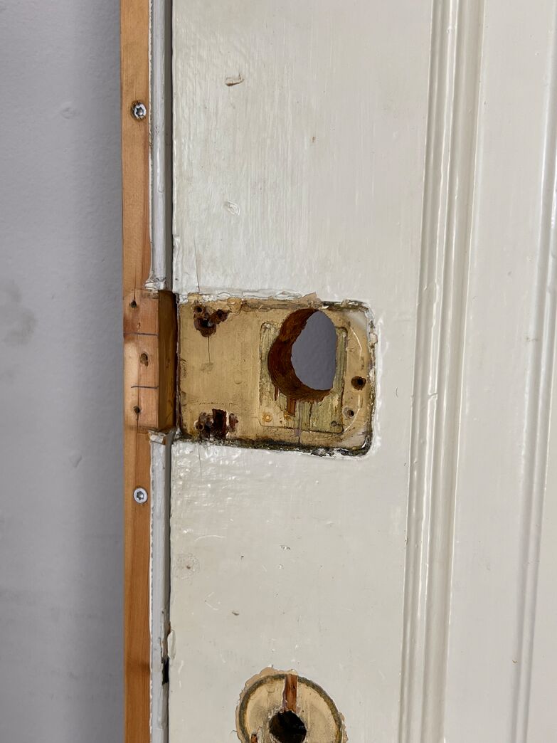 Fyldningsdør med karm og glas