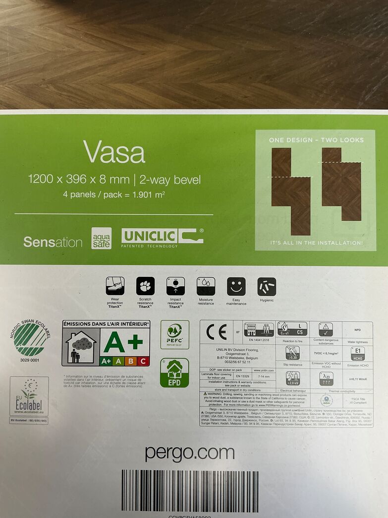 6 pk./11,4 m2 Pergo Vasa