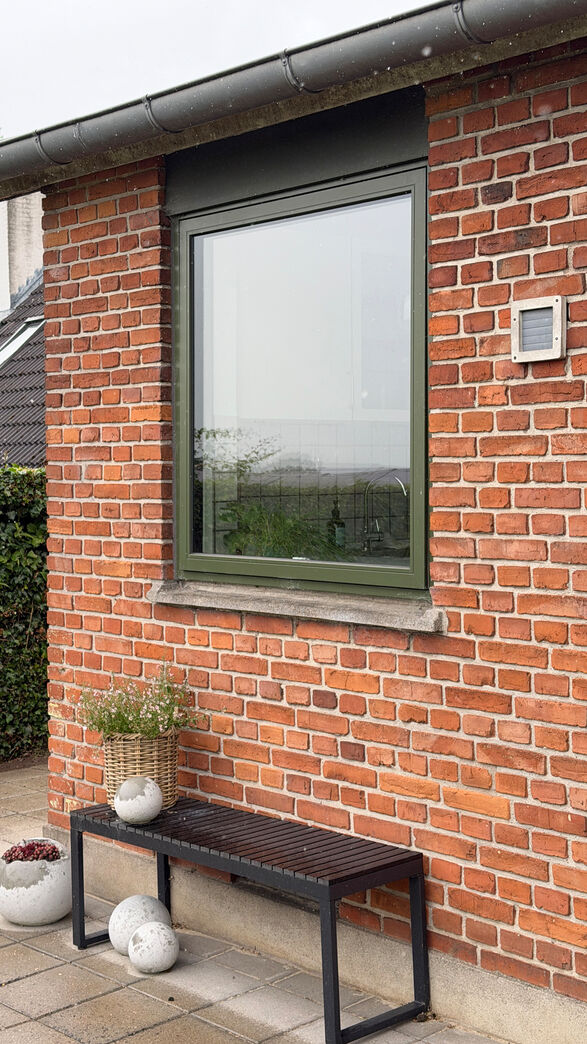 Grønt energivindue 118,6x124 m/alu front