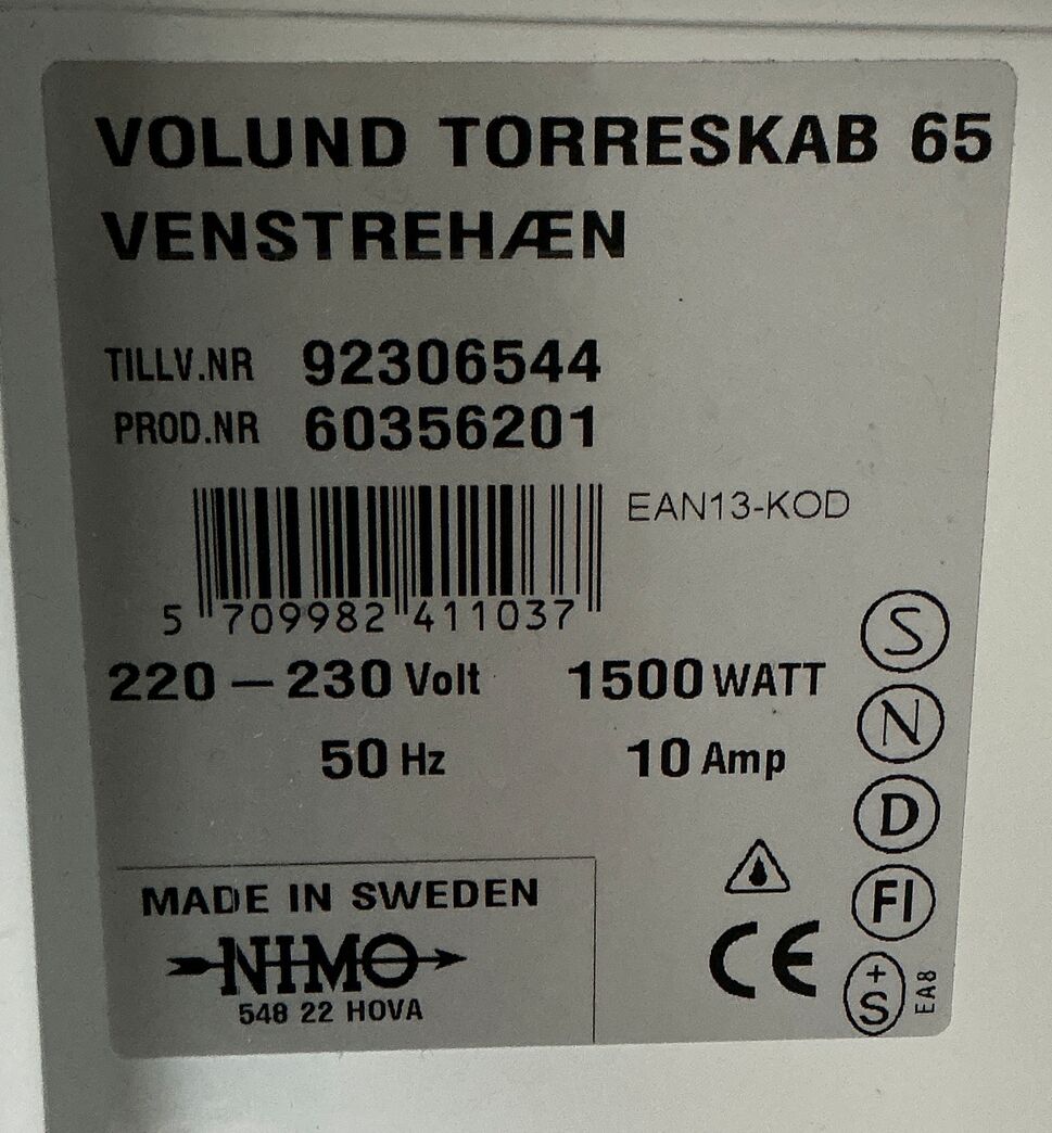 Vølund Tørreskab