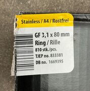 TJEP kasse med stavsøm rustfri 810 stk.