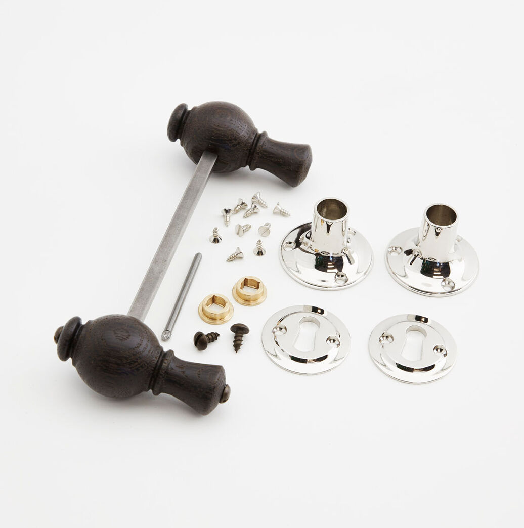 Trægreb til gammel dør - Parvus i røget eg