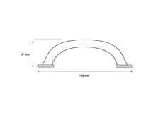 Købmandsgreb krom 125 mm