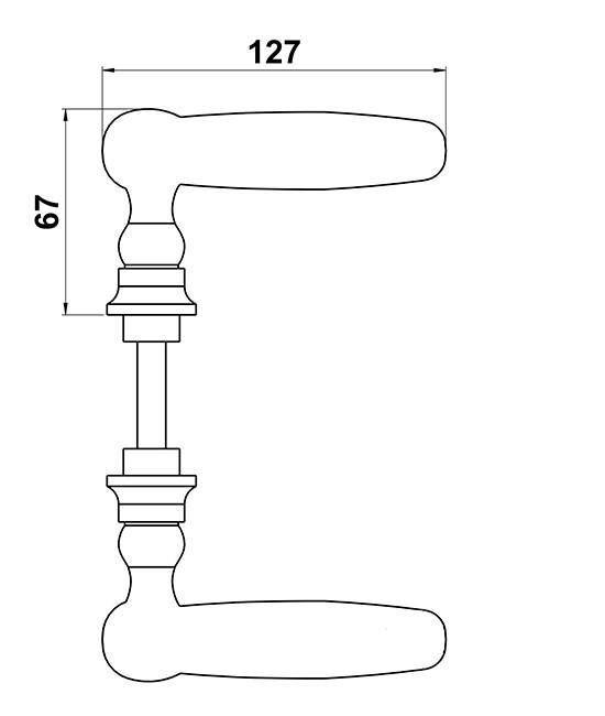 S - greb til gammel dør - 127 mm.