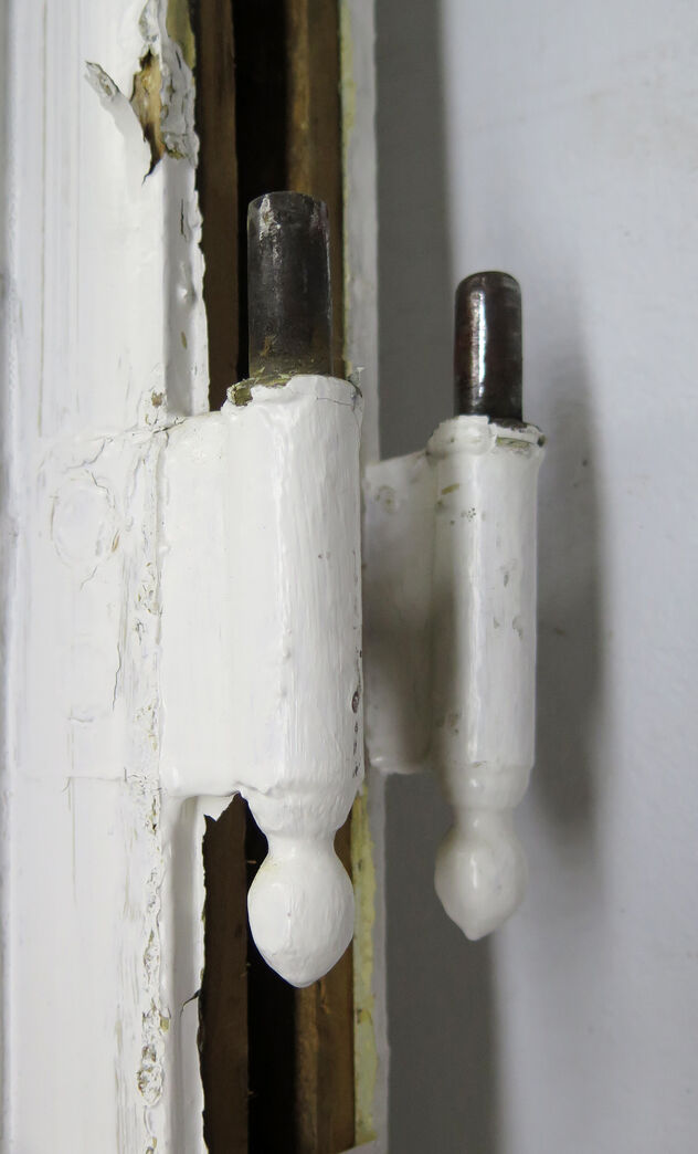 Dobbelt fyldningsdør med glas - i karm