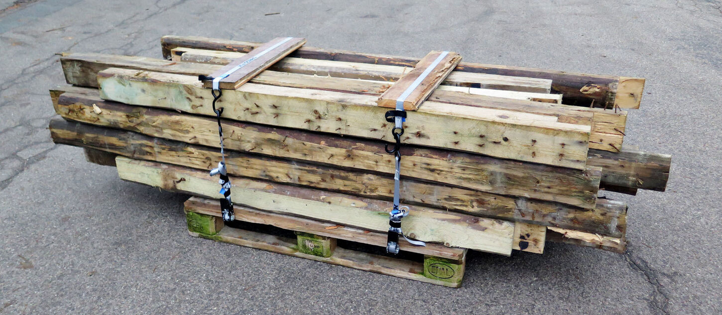 Kort brugt tømmer 12,5 x 12,5 cm