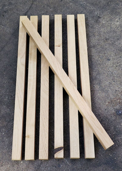 2. sortering - Egetræsstave 32x32x500