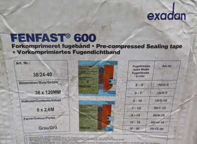 Forkomprimeret fugebånd 2,6 meter