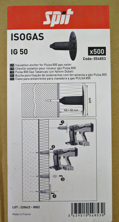 Isoleringsfastgøring 50 mm - 350 stk.