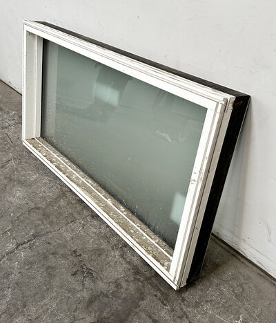 Træ alu vindue fra Idealcombi med matteret glas