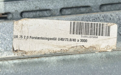 Triplan forstærkningsstål 3000mm