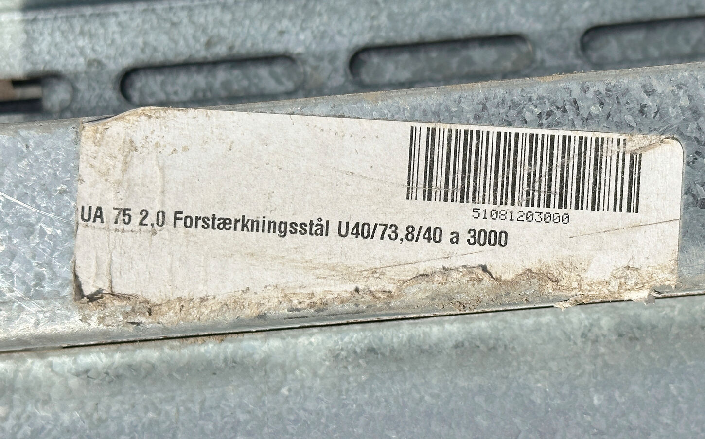 Triplan forstærkningsstål 3000mm