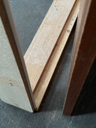 Mahognifineret M9 dør med karm vh.