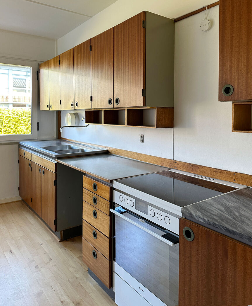 Stålbordsplade med dobbeltvask