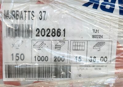 9 pk Rockwool murbatts 150 mm