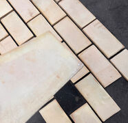 Gule rektangulære gulvtegl - 12 x 25 cm Gule rektangulære gulvtegl - 12 x 25 cm