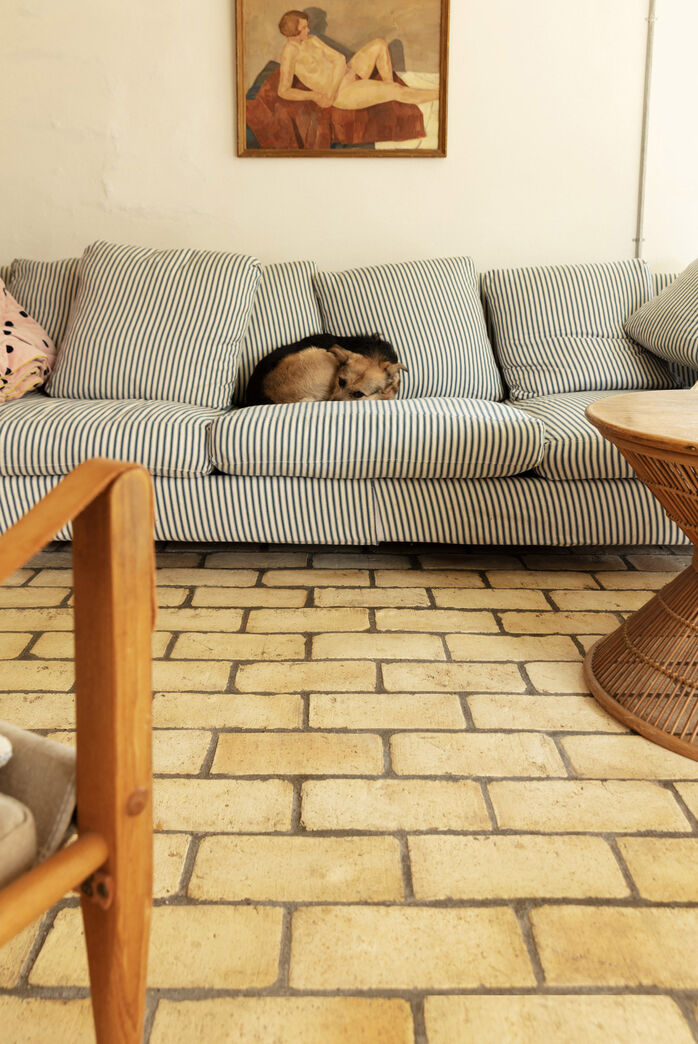 Gule rektangulære gulvtegl - 12 x 25 cm Gule rektangulære gulvtegl - 12 x 25 cm