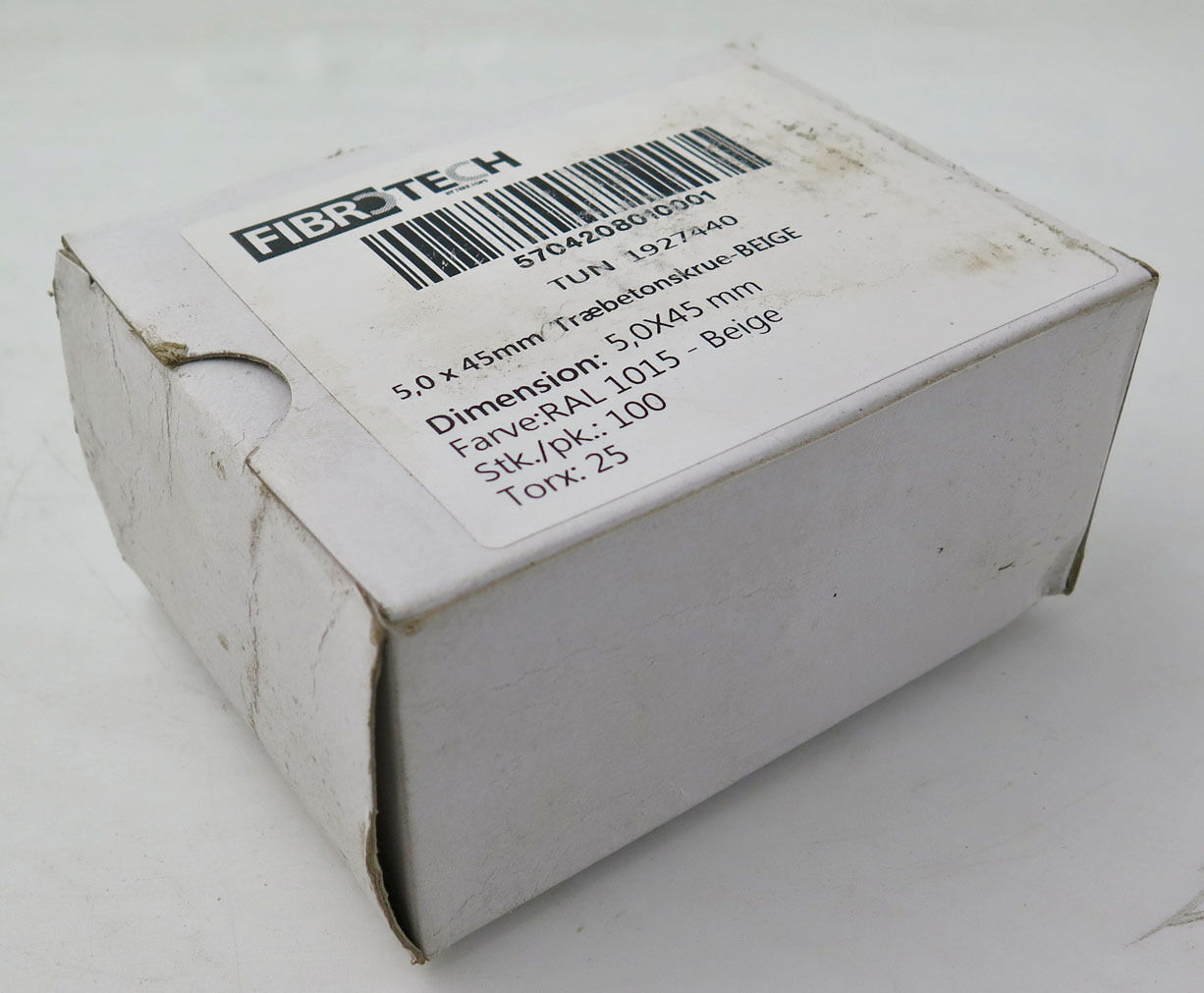 Træbetonskrue 5x45 mm Beige - 100 stk