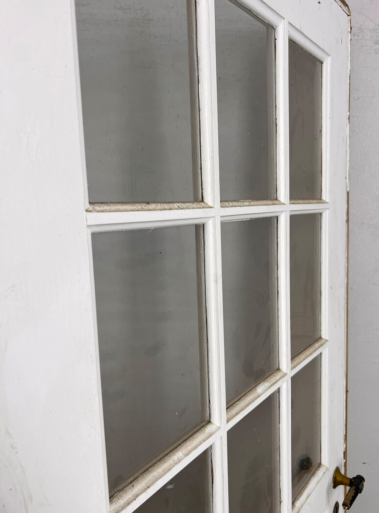 Fyldningsdør med glas og karm Fyldningsdør med glas og karm